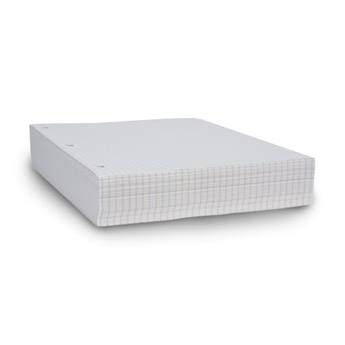 School Smart-86667 Double Sided Grid Paper, 3 Hole Punched, 8-1/2 x 11 Inches, 1/4 Inch Rule, White, Pack of 500