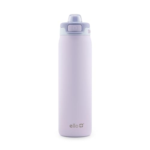 Ello Pop & Fill Insulated Stainless Steel Water Bottle with Quick Fill Lid, Leakproof Locking, Sip or Chug Spout, BPA-Free, Double Wall Vacuum Insulated for Sports, Travel & School- 22oz / 32oz / 40oz - color: Aurora, style: 22oz