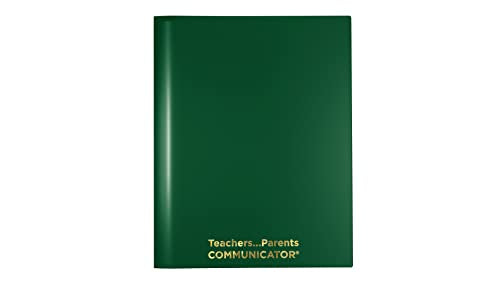 Nicky's Folder® English Communicator, Parent-Teacher Folder, Patented Tear-Resistant, Flexible Plastic, 2 Inside Pockets, 2 Exterior Sleeves, Letter Size Paper, Single Color (24 Pack) (Green) - color: Green