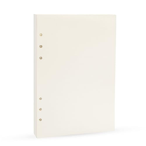 Harphia A5 Planner Paper Refills, 100gsm Thicker Blank Paper for Filofax, 6 Ring Binder - color: Blank Paper, size: A5