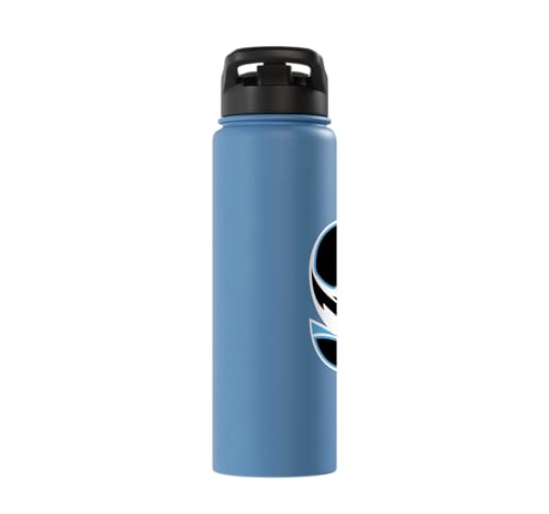 Stockton University Ospreys S Mark Stainless Steel Insulated Water Bottle - color: Light Blue