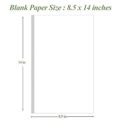 (2-Pack) 8.5" x 14" Blank Print Paper - 100Sheets/200Pages Blank Loose-Leaf Paper, Legal Size Printing in Office/Home/School, 100gsm Blank Paper - size: 2-Pack(8.5" x 14")