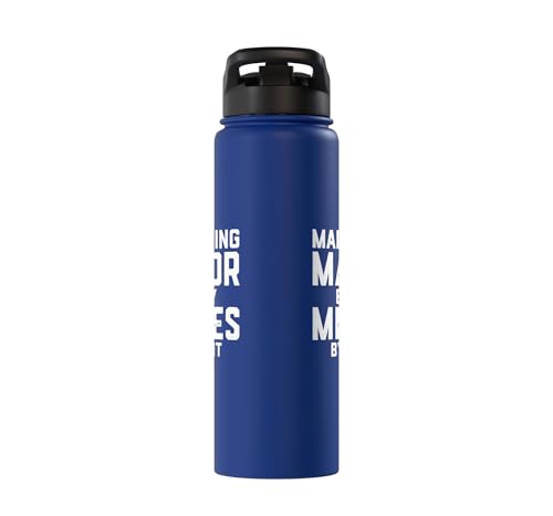 Marketing Major By Day Memes By Night Marketer Joke Student Stainless Steel Insulated Water Bottle - color: Royal Blue