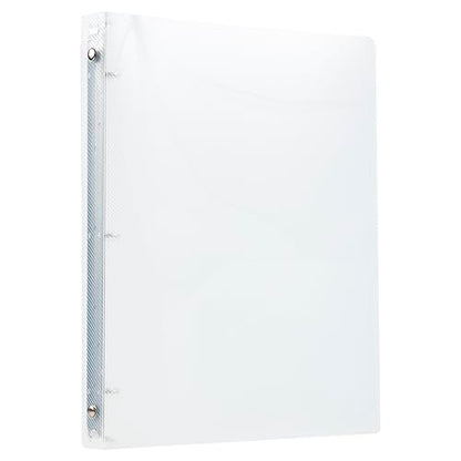 JAM PAPER Plastic 0.5 inch Binder - Clear 3 Ring Binder - Sold Individually - color: Clear, size: 0.5 inch