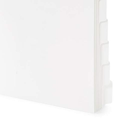 Blue Summit 3 Ring Binder Dividers with Tabs, Reinforced Edge, 1/8 Cut, Letter Size, 8 Tab Dividers for 3 Ring Binder Bulk, White, 12 Sets, 192 Pack - size: 192 Pack