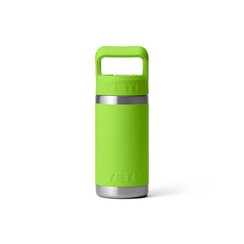 YETI Rambler Jr. 12 oz Kids Bottle, with Straw Cap - color: Venom