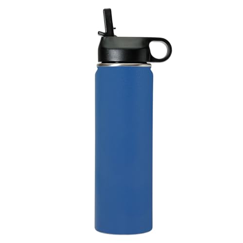 LaserGram Personalized Water Bottle, Grad Cap Class of 2023, 2024, 2025, 2026, 2027, Stainless Steel Double Wall Vacuum Insulated with Flip Top Straw, Custom Engraved Gift (20oz / 590ml Dark Blue) - color: Dark Blue, size: 20 Ounces