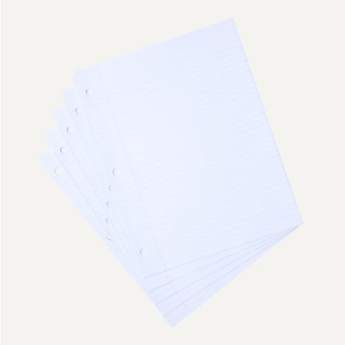 Amazon Basics College Ruled Loose Leaf Binder Paper, 11" x 8.5", 100 Sheets, White, 6-Pack
