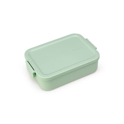 Brabantia Make & Take Medium Lunch Box (Jade Green) BPA-Free, Airtight Snap Locks, Microwave & Freezer Safe, Travel Meal Prep Container, 37oz - color: Jade Green, style: Medium Lunch Box