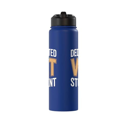 Dedicated Vet Student Veterinary School Stainless Steel Insulated Water Bottle - color: Royal Blue
