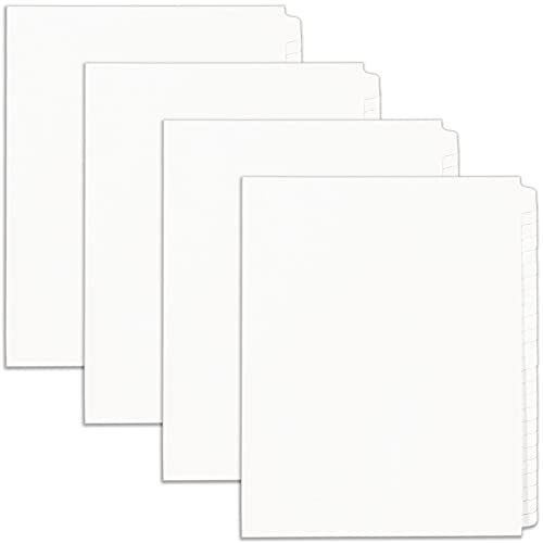 Avery Legal Exhibit Binder Dividers, 25 Blank Side Tabs, Unpunched Letter Size, 1 Set Collated, 4 Packs (11912) - style: 4 Packs