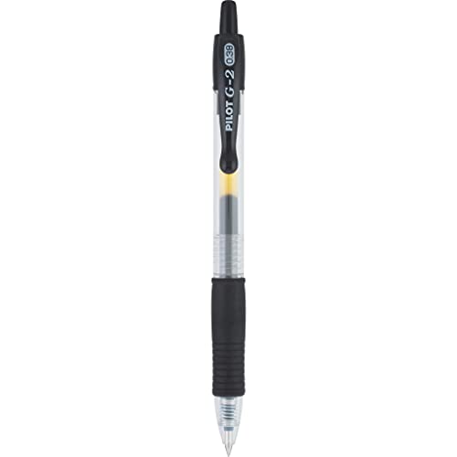 Pilot G2 Premium Refillable and Retractable Rolling Ball Gel Pens, Ultra Fine Point, Gel Ink Pens, 0.38mm, Black Ink, 4-Pack