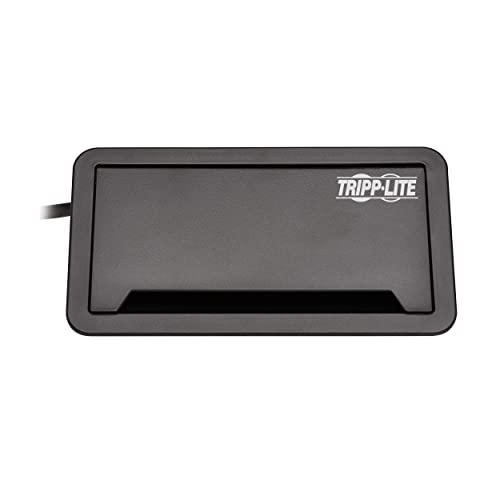 Tripp Lite in-Desk 2-Outlet Power + 5-USB Charging Dock - Phone, Ethernet & HDMI Ports for Cable Management - 4 USB-A & 1 USB-B Ports, Hinged Door, 10 ft Cord, (PS222DATAM)