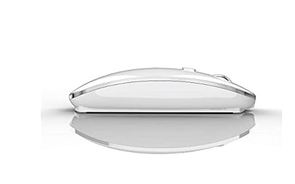Bluetooth Mouse for iPad pro iPad Air Mac MacBook Pro MacBook Air MacBook Laptop Chromebook Win8/10/11 HP DELL PC - color: WHITE