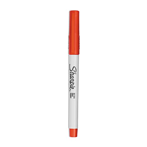 Sharpie Permanent Markers, Ultra Fine Point, Red, 12 Count - Home, Office, School, Classroom, Teacher Supplies - color: Red
