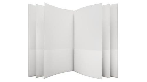 Nicky's® Multi Pocket Organizer, 10 or 14 Page Folder, Water Proof, Patented Tear-Resistant, Flexible Plastic, Proudly Made in USA, Binder Substitute. (10-in1 White) - color: 10-in1 White