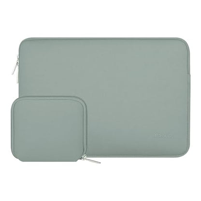 MOSISO Laptop Case 13.3 inch, 13-13.3 inch Laptop Sleeve Bag Compatible with MacBook Air/Pro 13/Pro 14 M5 M4 M3 M2 M1, HP Dell ASUS Lenovo, Neoprene Computer Sleeve Bag with Small Case, Antique Green - color: Antique Green, size: 13.3 inch