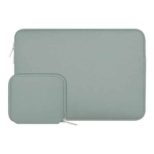 MOSISO Laptop Case 13.3 inch, 13-13.3 inch Laptop Sleeve Bag Compatible with MacBook Air/Pro 13/Pro 14 M5 M4 M3 M2 M1, HP Dell ASUS Lenovo, Neoprene Computer Sleeve Bag with Small Case, Antique Green - color: Antique Green, size: 13.3 inch