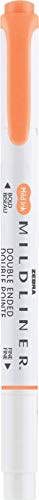 Zebra Pen Mildliner Dual-Tip Highlighters, Broad and Fine Tips, Ideal for Bible Highlighting, No Bleed, School Supplies, Teacher Supplies, and Office Supplies, Mild Apricot Ink, 12-Pack (78590upc) - color: Apricot