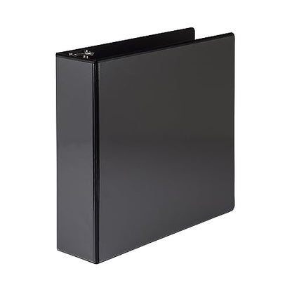 Samsill 3 Inch 3 Ring Binder, Economy Round Ring, Clear View Cover, 550 Sheet Capacity - for School, Home, Office - Black - size: 1-Pack, style: 3 Inch