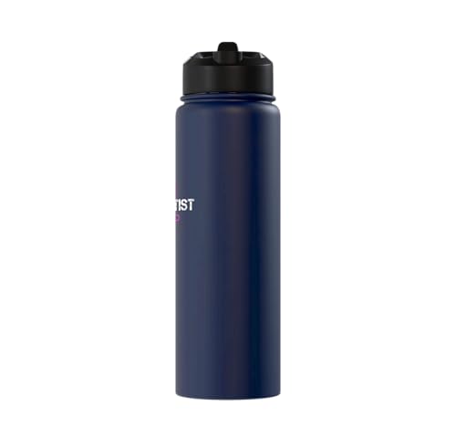 nurse anesthetist loading - future crna nursing student Stainless Steel Insulated Water Bottle - color: Navy Blue