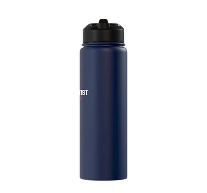 nurse anesthetist loading - future crna nursing student Stainless Steel Insulated Water Bottle - color: Navy Blue