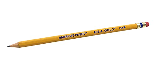 Cra-Z-Art U.S.A. Gold Pre-sharpened American Wood Cased #2 HB Yellow Pencils, 60 Pack - size: 1 Count (Pack of 60)