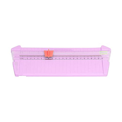GLOGLOW School Supplies Mini Portable Paper Cutter with Transparent Scale and Replaceable Head for Accurate Cutting of 10 Pages A4 Compact Paper Trimmer Nan (13930 Lilac Purple) - color: 13930 Lilac Purple