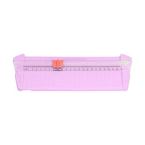 GLOGLOW School Supplies Mini Portable Paper Cutter with Transparent Scale and Replaceable Head for Accurate Cutting of 10 Pages A4 Compact Paper Trimmer Nan (13930 Lilac Purple) - color: 13930 Lilac Purple