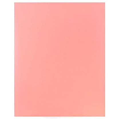 JAM PAPER Laminated Two Pocket Glossy School Folders - Letter Size - High Gloss Baby Pink Pastel - 6/Pack - color: Baby Pink, size: Pack of 6 Folders
