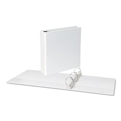 Economy D-Ring Vinyl View Binder, 2-Inch Capacity, White