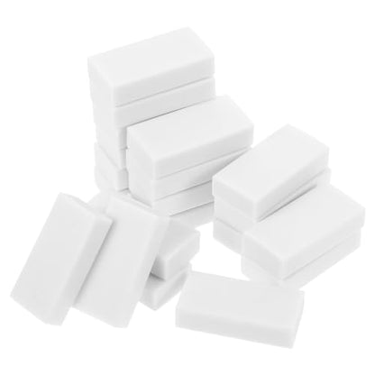Uonlytech 20pcs White Pencil Erasers for School and Art Drawing, Rectangular PVC Erasers, Students, and Artists, Classroom Supplies for Sketching and Writing