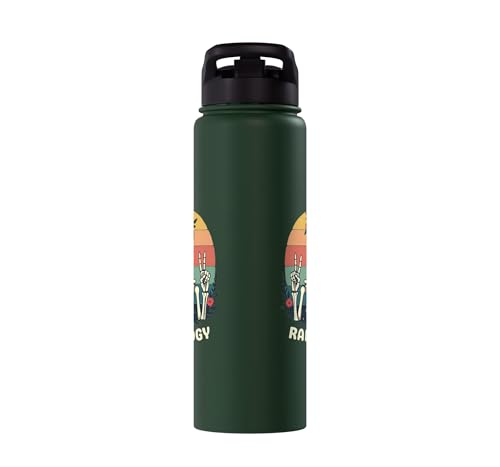Funny Radiology Student Graduation Xray Technician Men Women Stainless Steel Insulated Water Bottle - color: Dark Green
