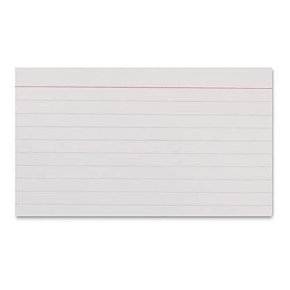 Amazon Basics Heavy Weight Ruled Index Cards for Studying and Note Taking, White, 3" x 5", 300 Count (Pack of 24) - size: 100 Count (Pack of 24), style: Ruled, 3x5, 300 Count
