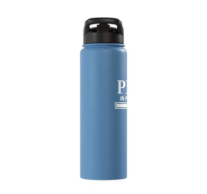 PhD in Progress Doctorate Student PhD Candidate Future Dr Stainless Steel Insulated Water Bottle - color: Light Blue