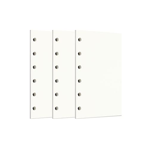 Zelten 3 Pack A7 135 Sheets/270 Pages Blank Loose Leaf Punched Paper Refills Paper for 6 Hole Binder Personal Organizer Diary Notebook Refillable Planner - color: Sketch, size: A7/6 Hole