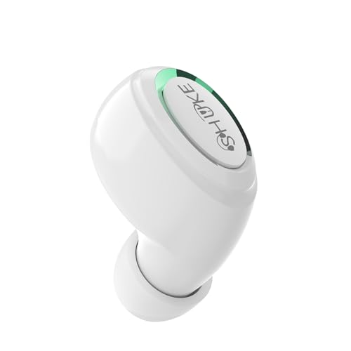 Single Wireless Bluetooth Earbud with Mic, Lightweight in-Ear Headset for Android, iOS & Laptop, Ideal for Office, Driving, Students, Supermarket & Restaurant Staff (White) - color: WHITE