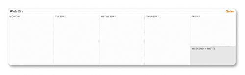 Notsu Black Pencils #2 with Case 4pc Set Weekly Planner Mini Notepad (50 Sheets)