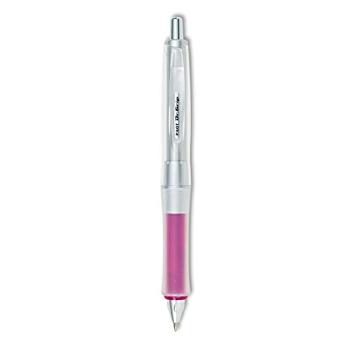 PILOT Dr. Grip Center of Gravity Refillable & Retractable Ballpoint Pen, Medium Point, Pink Grip, Black Ink, Single Pen - Ideal for School - color: Pink Grip, size: 1 Count (Pack of 1)