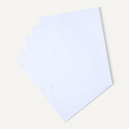 Amazon Basics College Ruled Loose Leaf Paper, 11" x 8.5", 150 Sheets, White, No Binding, 1-Pack