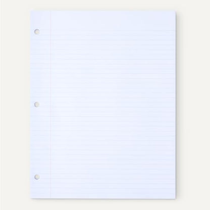 Amazon Basics College Ruled Loose Leaf Binder Paper, 11" x 8.5", 100 Sheets, White, 6-Pack