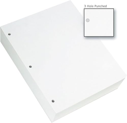 Staples Copy Paper, 8 1/2" x 11", 3 Hole Punched, Case, For Office, School & Home - size: 5,000 Sheets, style: Standard