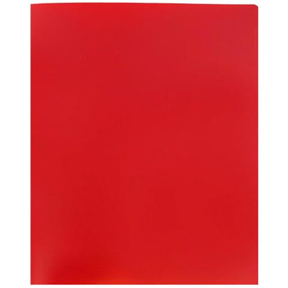 JAM PAPER Heavy Duty Plastic 2 Pocket Extra Tough School Folders - Red - 3/Pack - color: Red, size: 3 Per Pack