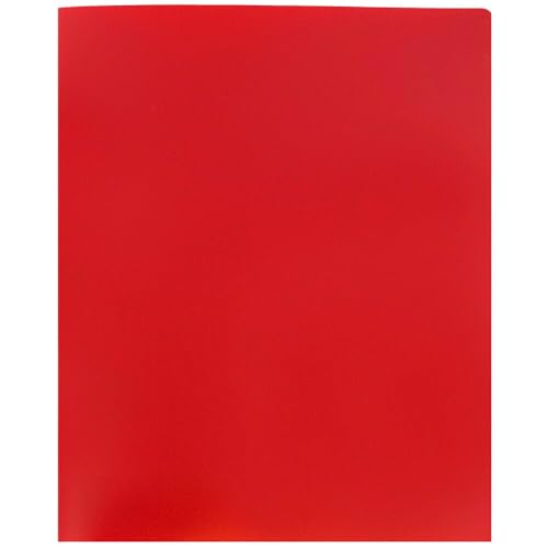 JAM PAPER Heavy Duty Plastic 2 Pocket Extra Tough School Folders - Red - 3/Pack - color: Red, size: 3 Per Pack