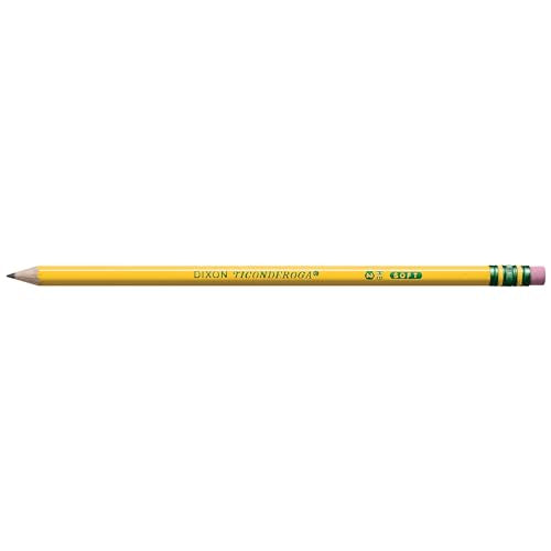 Ticonderoga Wood-Cased Pencils, Pre-Sharpened, #2 HB Soft, Yellow, 18 Count - size: 18 Count (Pack of 1)