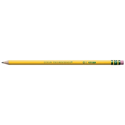 Ticonderoga Wood-Cased Pencils, Pre-Sharpened, #2 HB Soft, Yellow, 18 Count - size: 18 Count (Pack of 1)