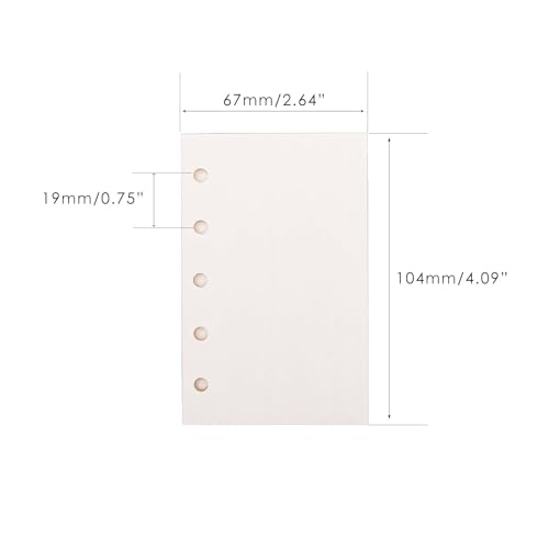 3 Pack A8 Refill Paper Loose Leaf Paper 120 Sheets Refillable Planner Binder Paper M5-5 Hole Mini Binder Paper 2.64''x4.09'' Filler Paper Blank&Grid&Lined - color: Blank&Grid&Lined