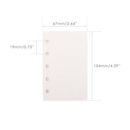 3 Pack A8 Refill Paper Loose Leaf Paper 120 Sheets Refillable Planner Binder Paper M5-5 Hole Mini Binder Paper 2.64''x4.09'' Filler Paper Blank&Grid&Lined - color: Blank&Grid&Lined