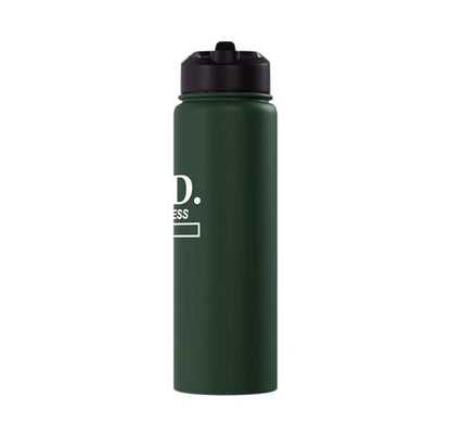 PhD in Progress Doctorate Student PhD Candidate Future Dr Stainless Steel Insulated Water Bottle - color: Dark Green