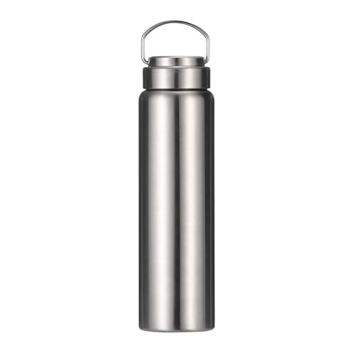 CDJ 25 oz Vacuum Insulated Stainless Steel Water Bottle with Handle, Leak-Proof Double Walled Water Bottle, Reusable and Portable, Metal Water Bottle for School, Hiking, Camping - size: 25.4 Ounces